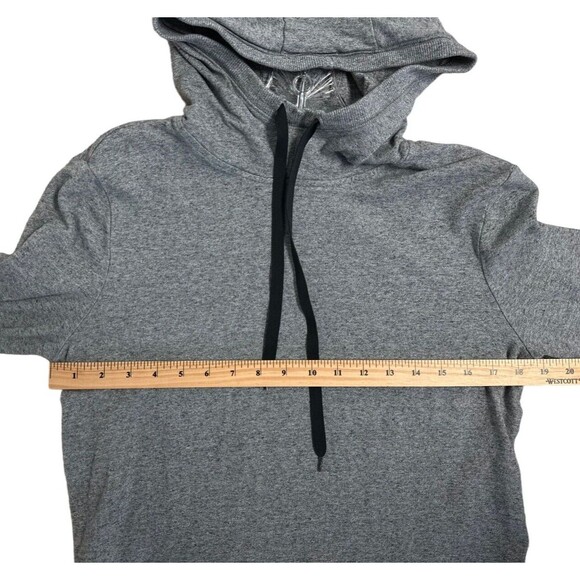Amazon Essentials Women's Studio Terry Convertible Hood Shirt Sz S Gray Heather - Picture 9 of 10